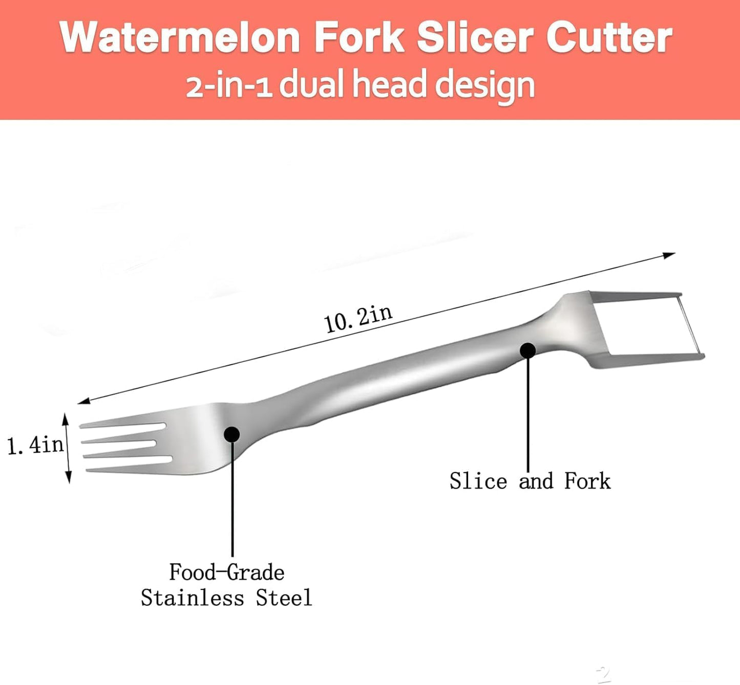 2-in-1 Watermelon Cutter and Fork PRO
