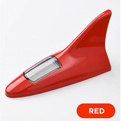 Solar Powered Shark Fin Antenna with LED Warning Light