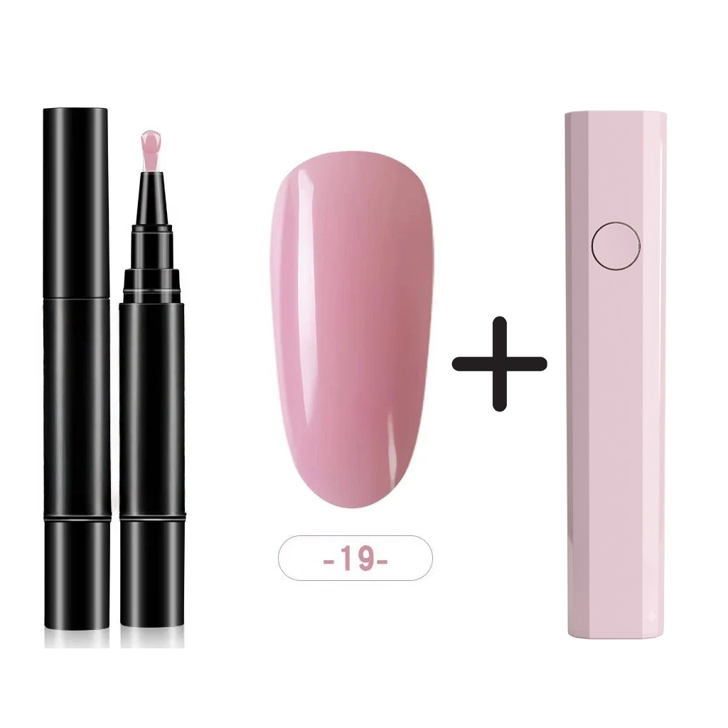 One Step Nail Gel Pen🎨Free handheld mini UV nail lamp