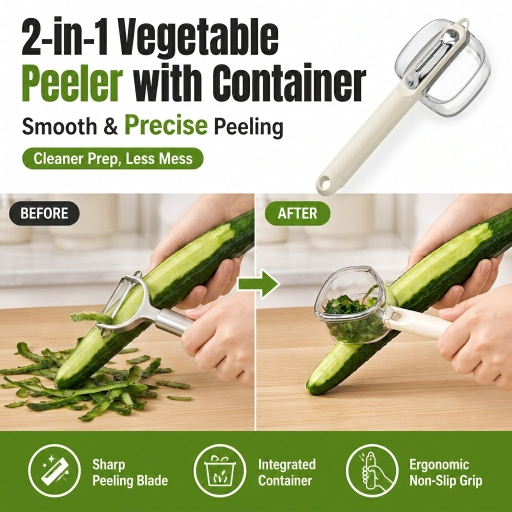 2-in-1 Vegetable Peeler with Container