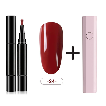 One Step Nail Gel Pen🎨Free handheld mini UV nail lamp
