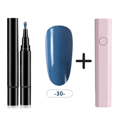 One Step Nail Gel Pen🎨Free handheld mini UV nail lamp