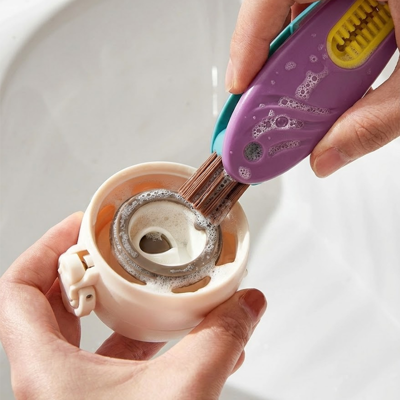 3-in-1 Cup Lid Gap Cleaning Brush