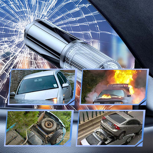 Emergency Car Window Breaker Seatbelt Cutter Tool PRO