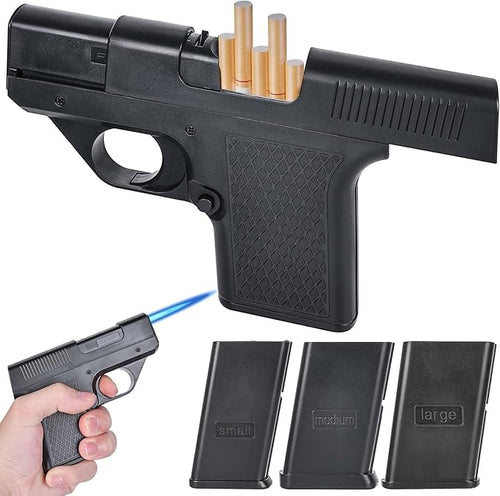 Gun Lighter with Cigarette Case