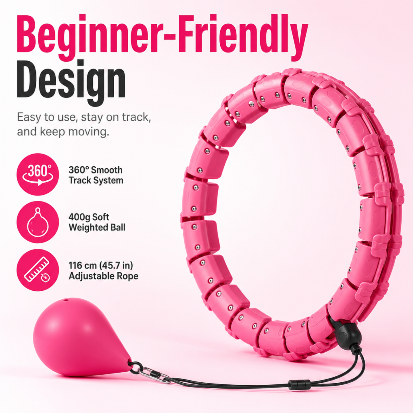 Adjustable Weighted Fitness Hoop