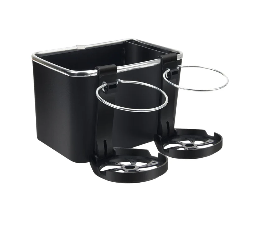 Armrest Storage Box with 2 Cup Holders