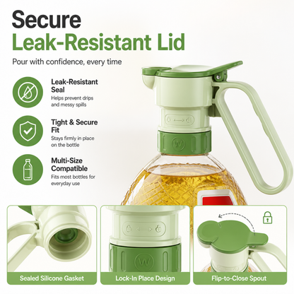 Adjustable Bottle Pourer Spout with Handle