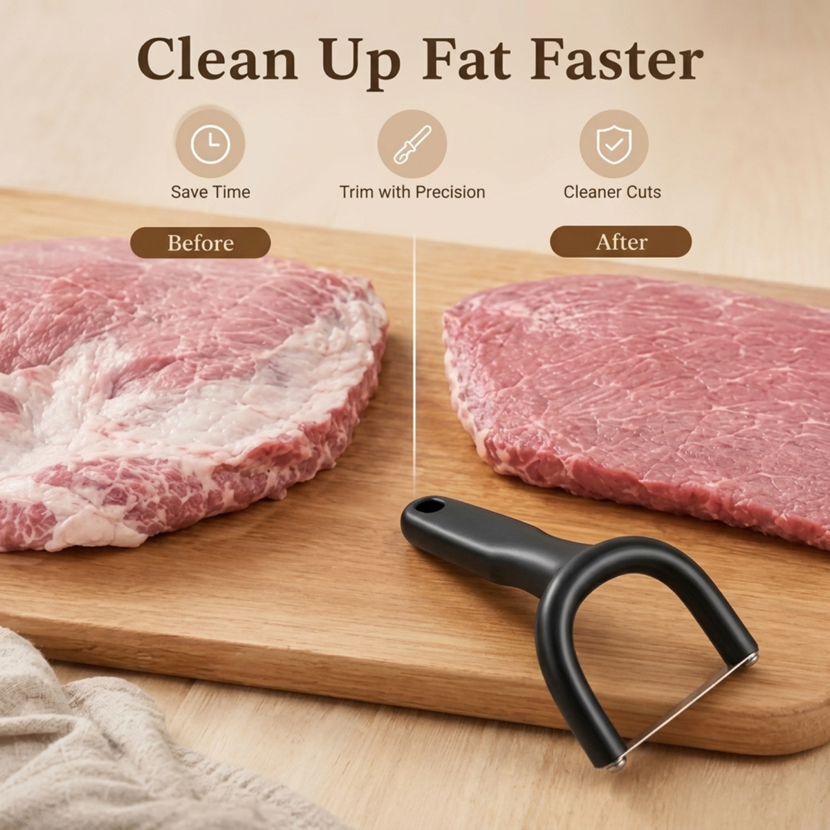Beef & Pork Fat Trimming Knife