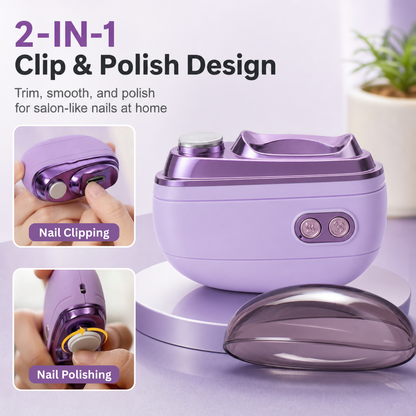 2-in-1 Smart Electric Nail Clipper & Polisher