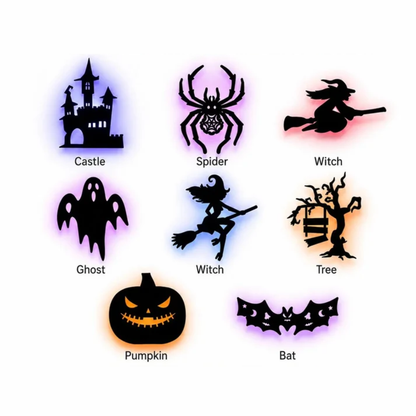 Halloween LED Silhouette Wall Light Stickers (40PCS/PACK)