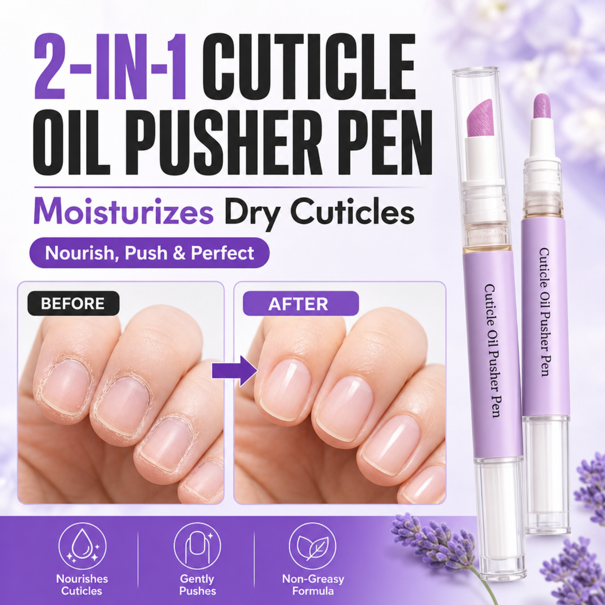 2-in-1 Cuticle Oil Pusher Pen