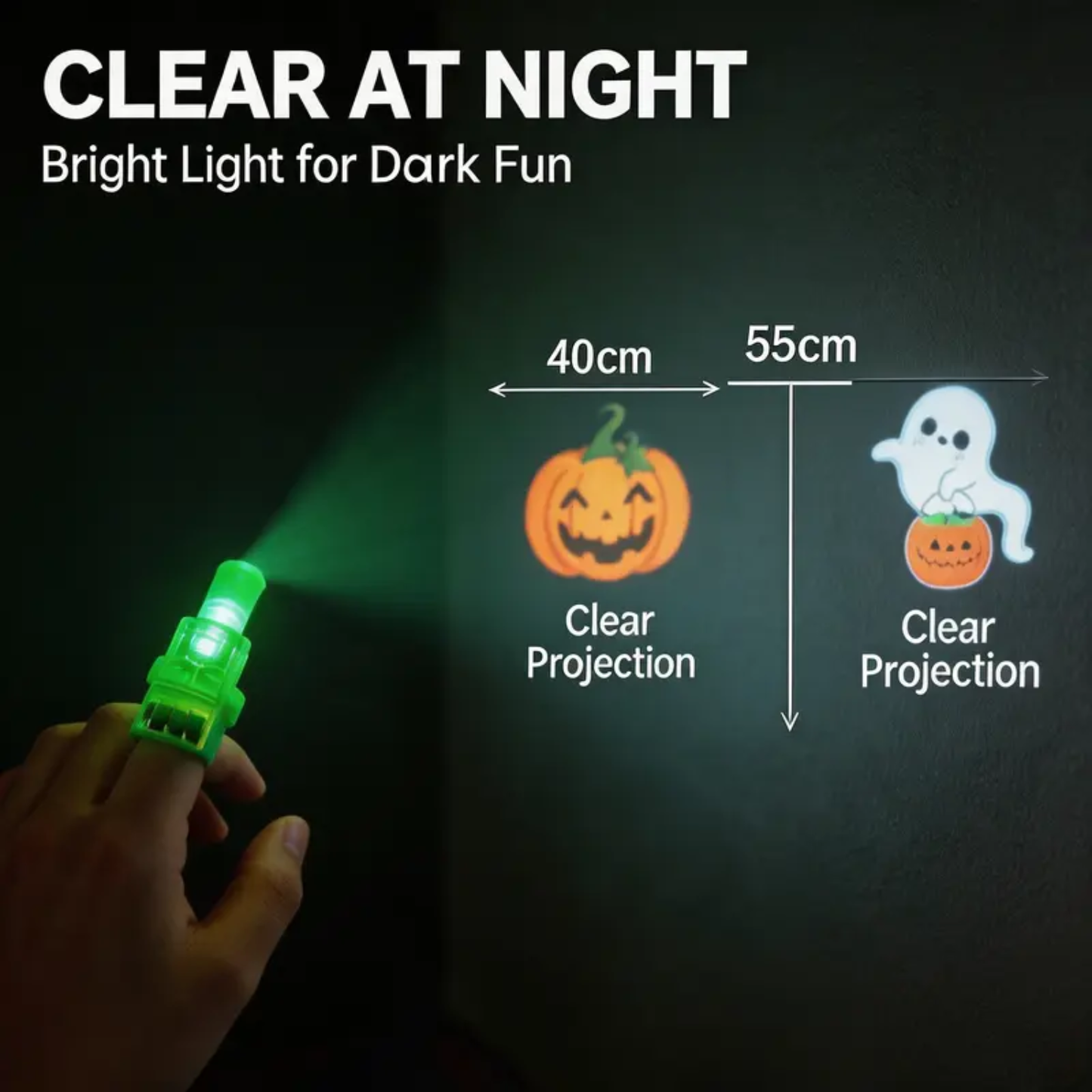 Halloween LED Finger Projection Lights (4PCS/Set)