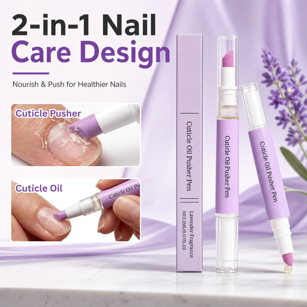 2-in-1 Cuticle Oil Pusher Pen