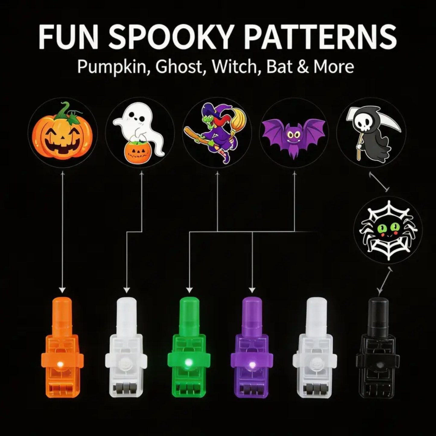 Halloween LED Finger Projection Lights (4PCS/Set)