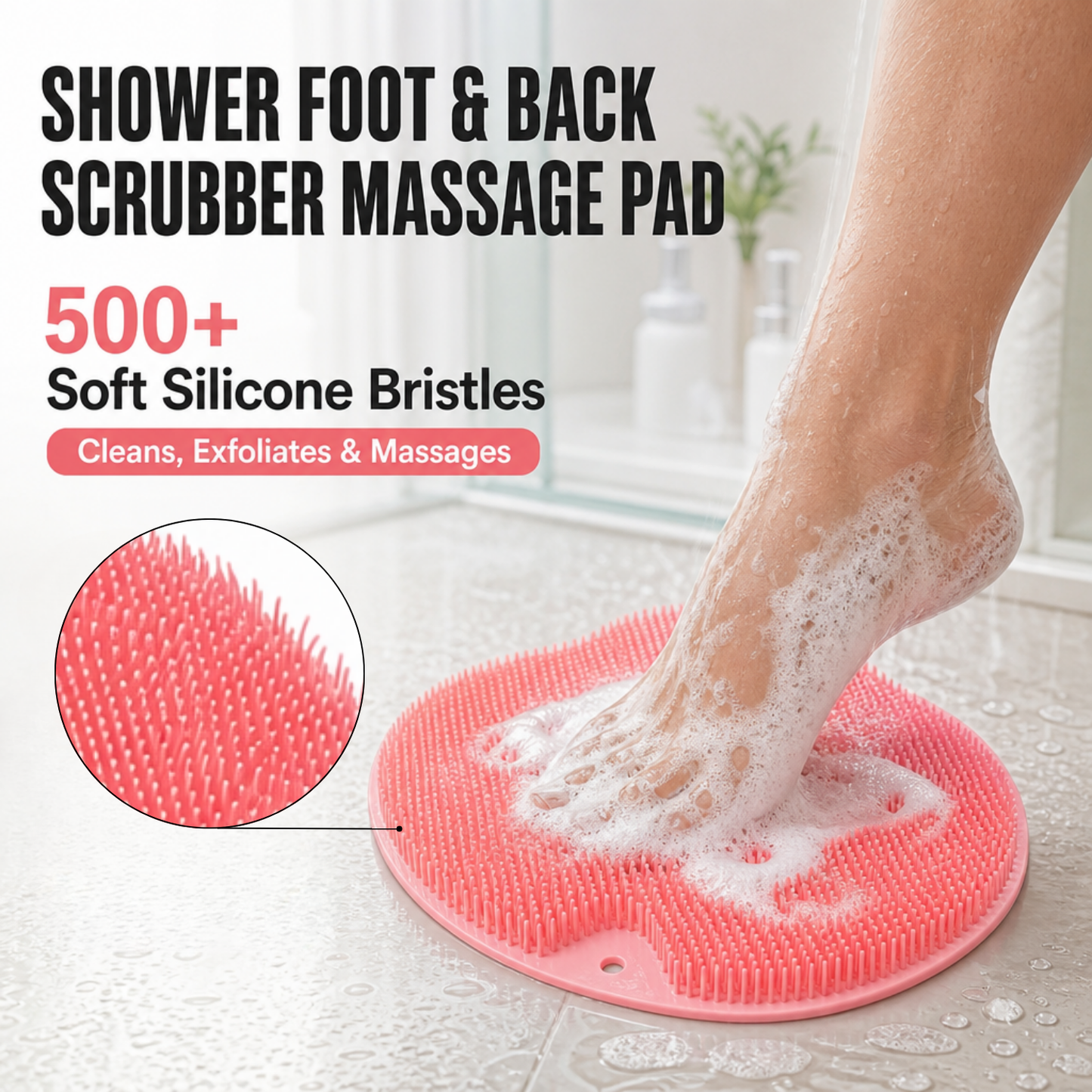 Shower Foot & Back Scrubber Massage Pad