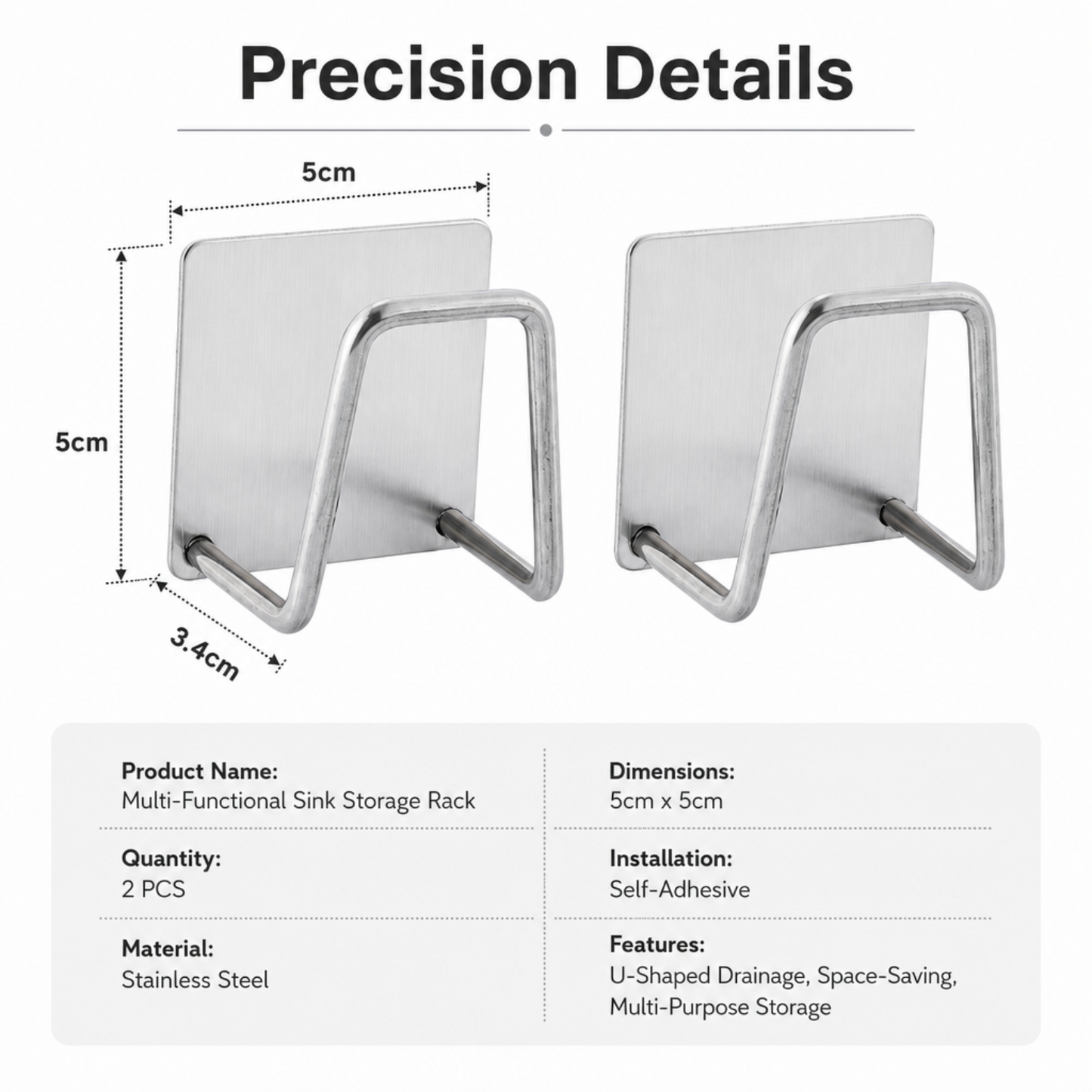 Multi-Functional Sink Storage Rack