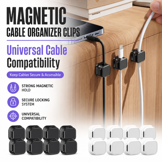 Magnetic Cable Organizer Clips (8 PCS)