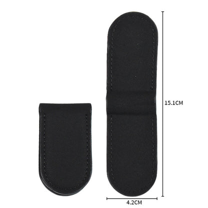 Faux Leather Magnetic Money Clip Wallet