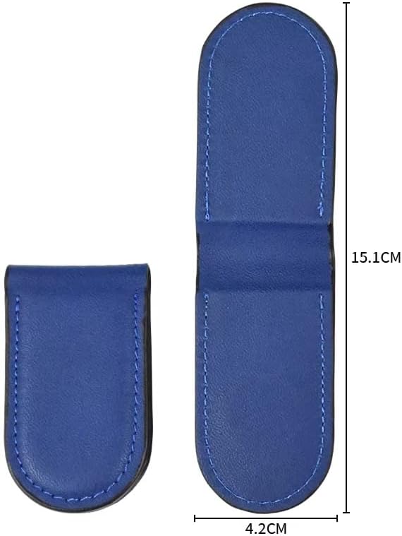 Faux Leather Magnetic Money Clip Wallet