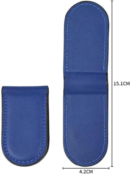 Faux Leather Magnetic Money Clip Wallet