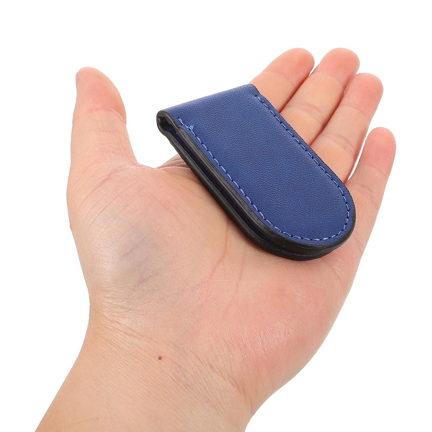 Faux Leather Magnetic Money Clip Wallet