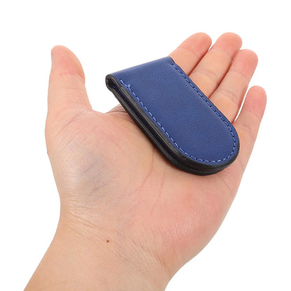 Faux Leather Magnetic Money Clip Wallet
