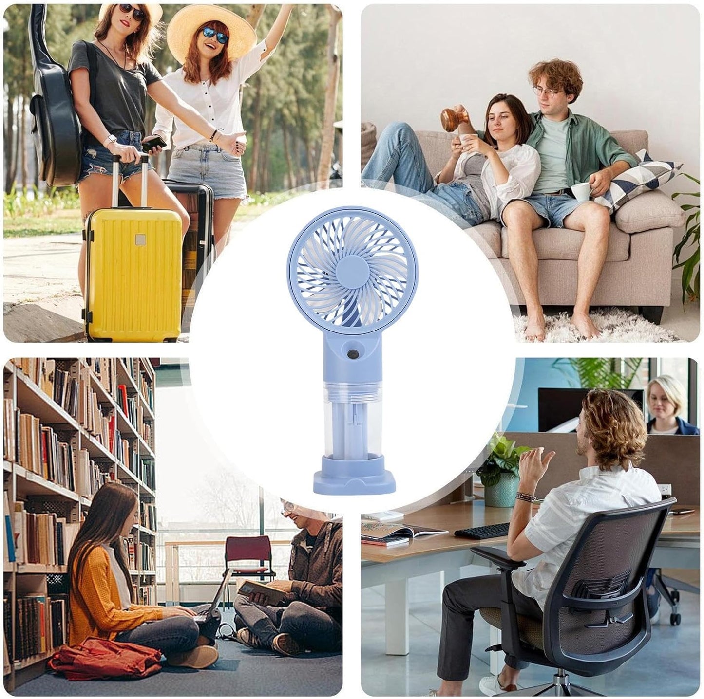 Rechargeable Portable Mist Cooler Water Fan