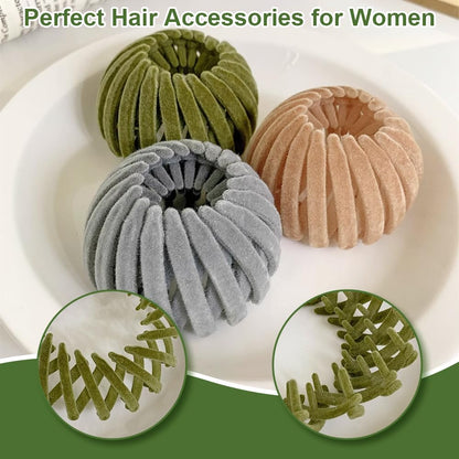 4PCS Bird Nest Hair Clips Expandable Hair Bun Maker Hair Accessories
