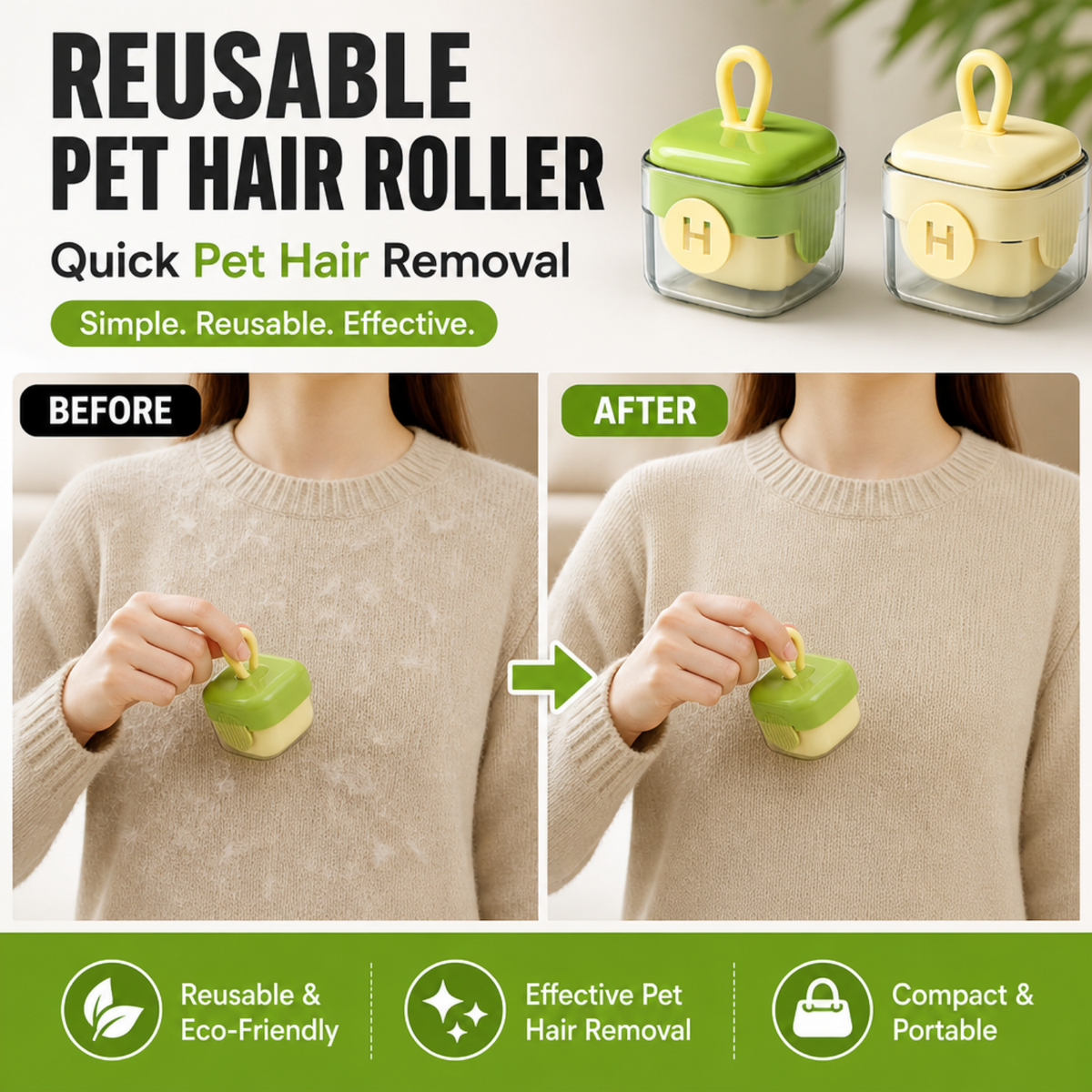Reusable Pet Hair Roller