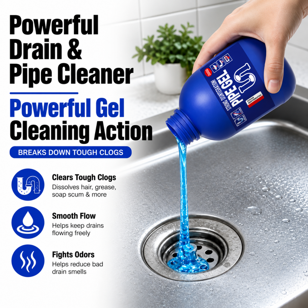 Powerful Drain & Pipe Cleaner