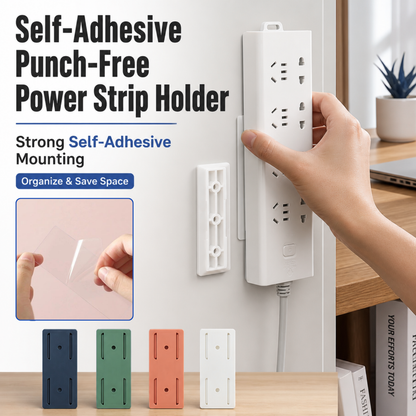 Self-Adhesive Punch-Free Power Strip Holder (5 PCS)