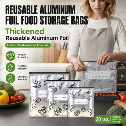 Reusable Aluminum Foil Food Storage Bags