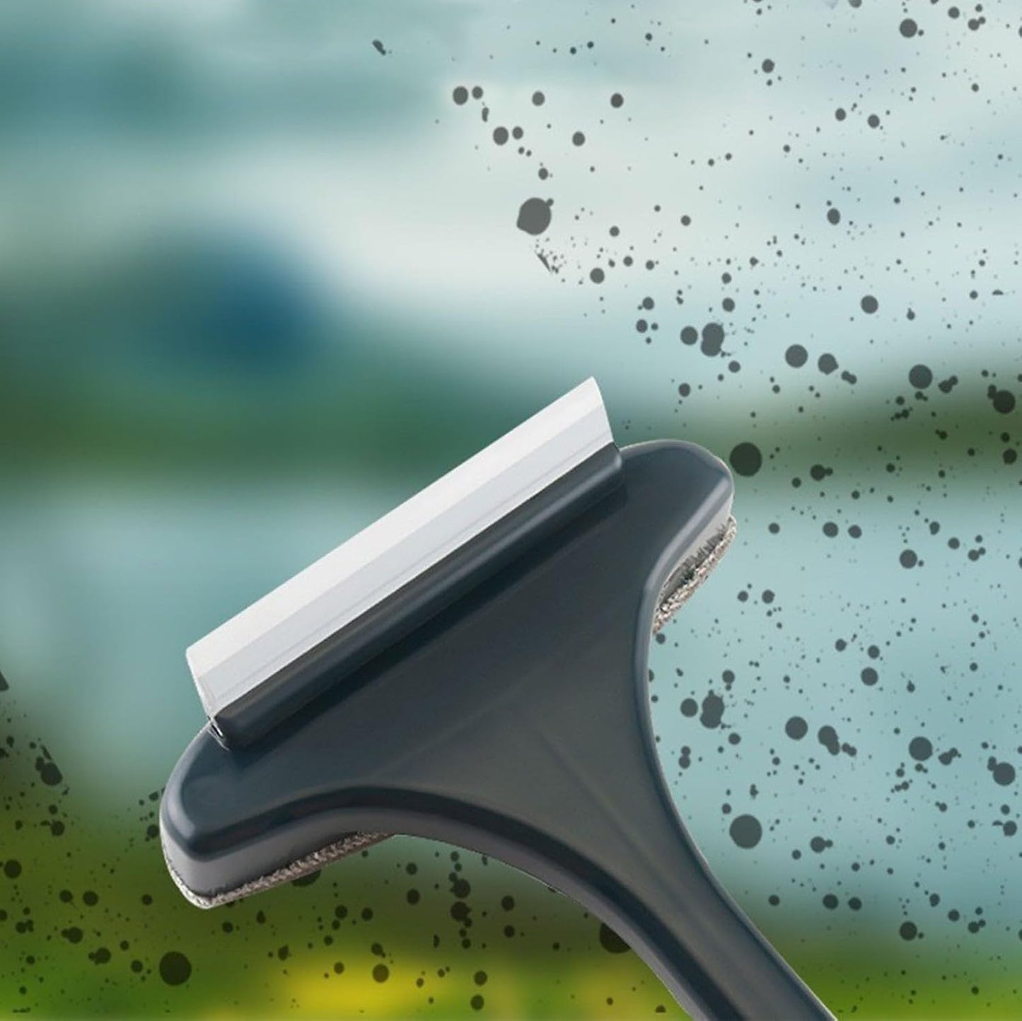 2-in-1 Window Screen Cleaning Brush with Squeegee