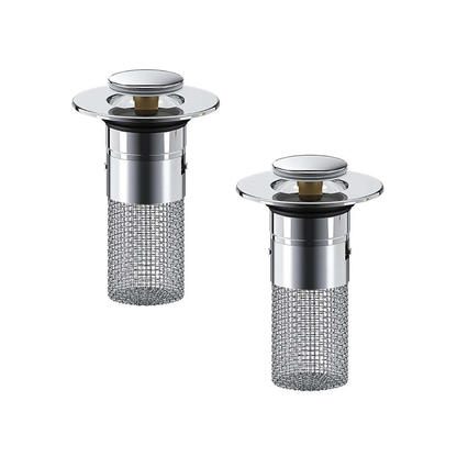 Sink Stopper Hair Catcher Sink Drain Strainer (2PC)
