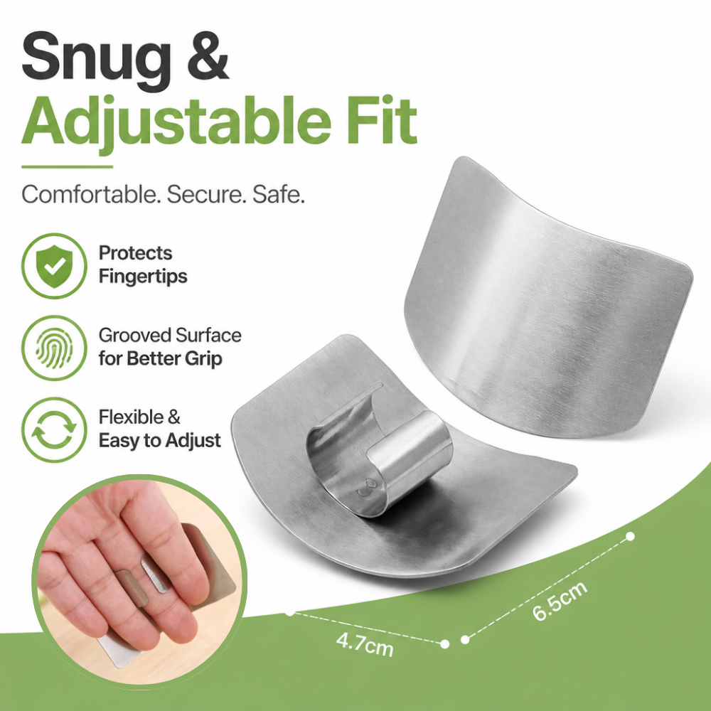Stainless Steel Finger Guard for Safe Slicing