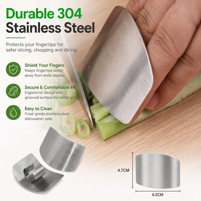 Stainless Steel Finger Guard for Safe Slicing