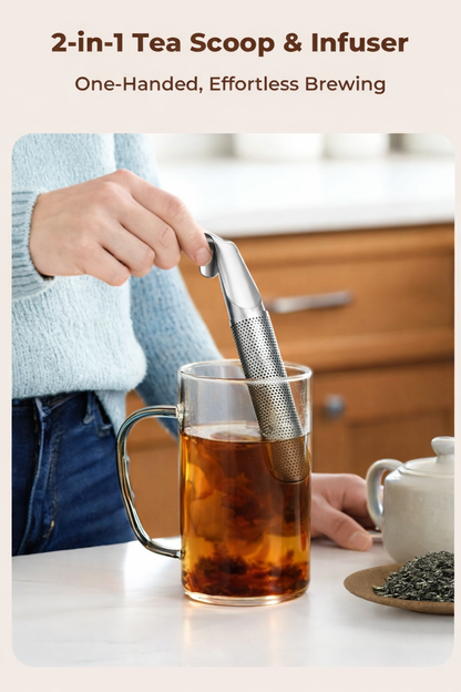 2-in-1 Tea Scoop Infuser Fine Mesh Tea Strainers