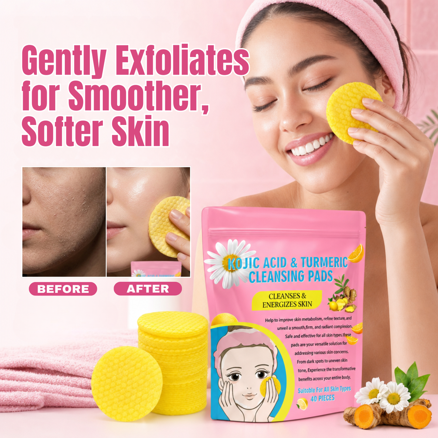Turmeric & Kojic Acid Cleansing Pads