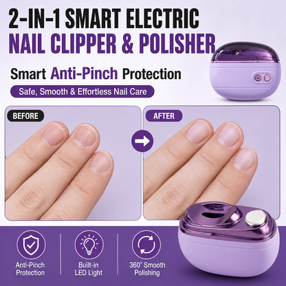 2-in-1 Smart Electric Nail Clipper & Polisher
