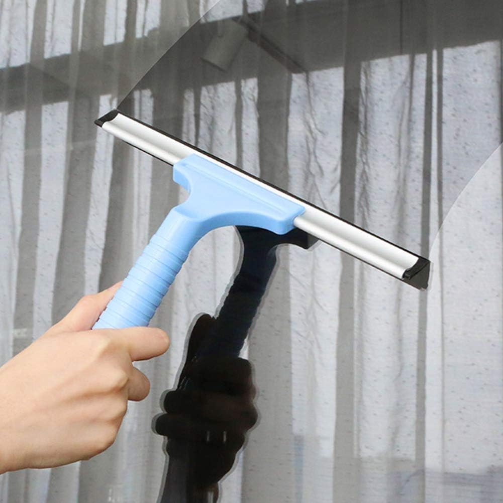 Rubber Glass Windshield Wiper Blades with Non-Slip Handle for Cleaning Showers