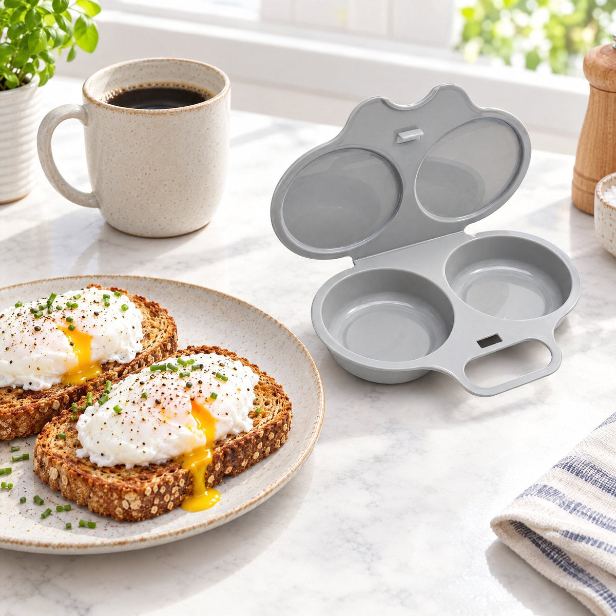Microwave Egg Poacher at home