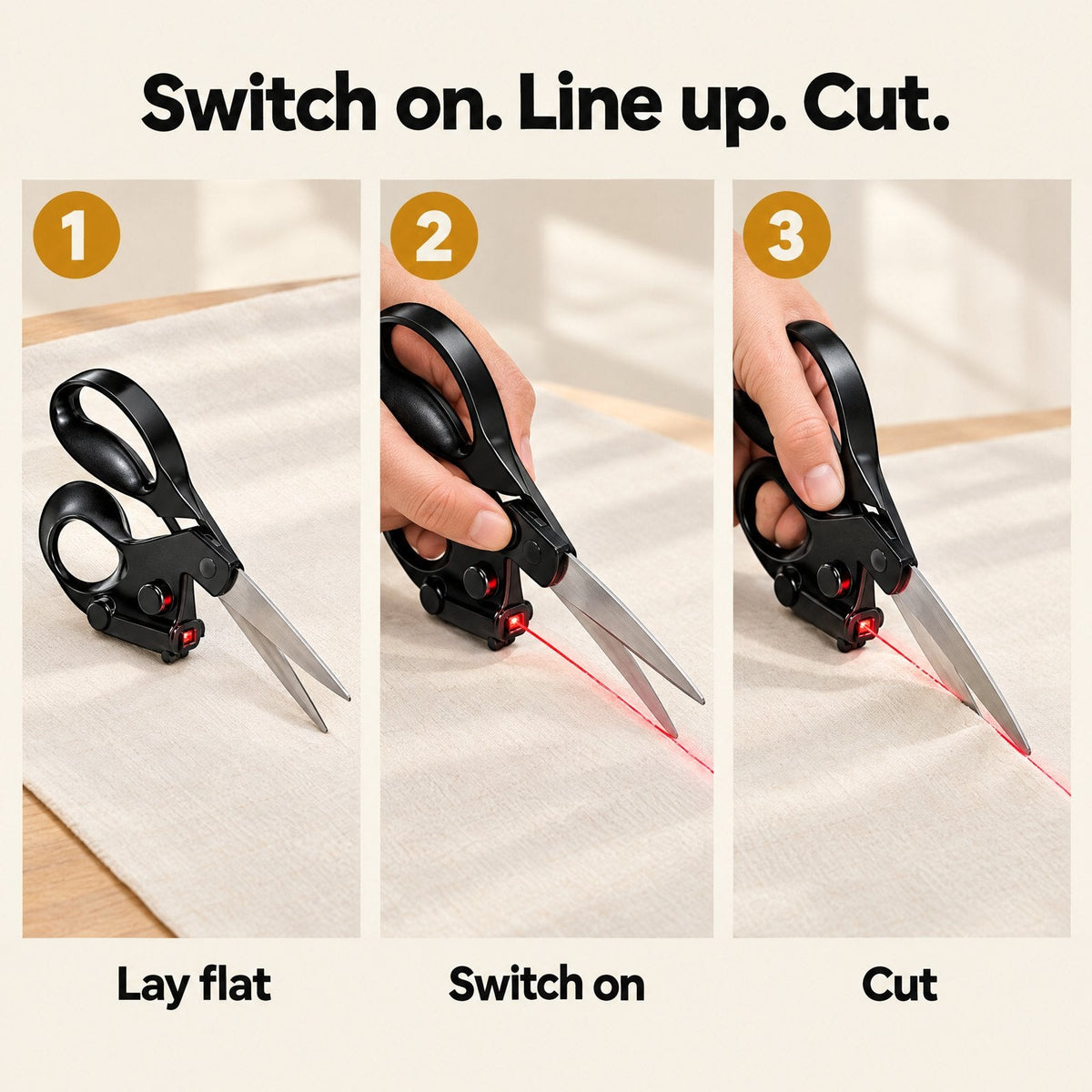 How to use the Professional Laser Guided Sewing Scissors