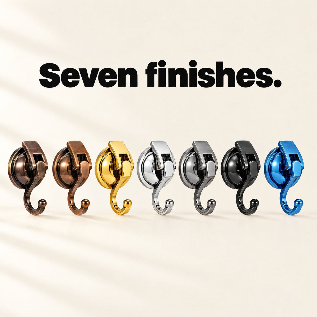 Heavy Duty Vacuum Shower Hooks colours