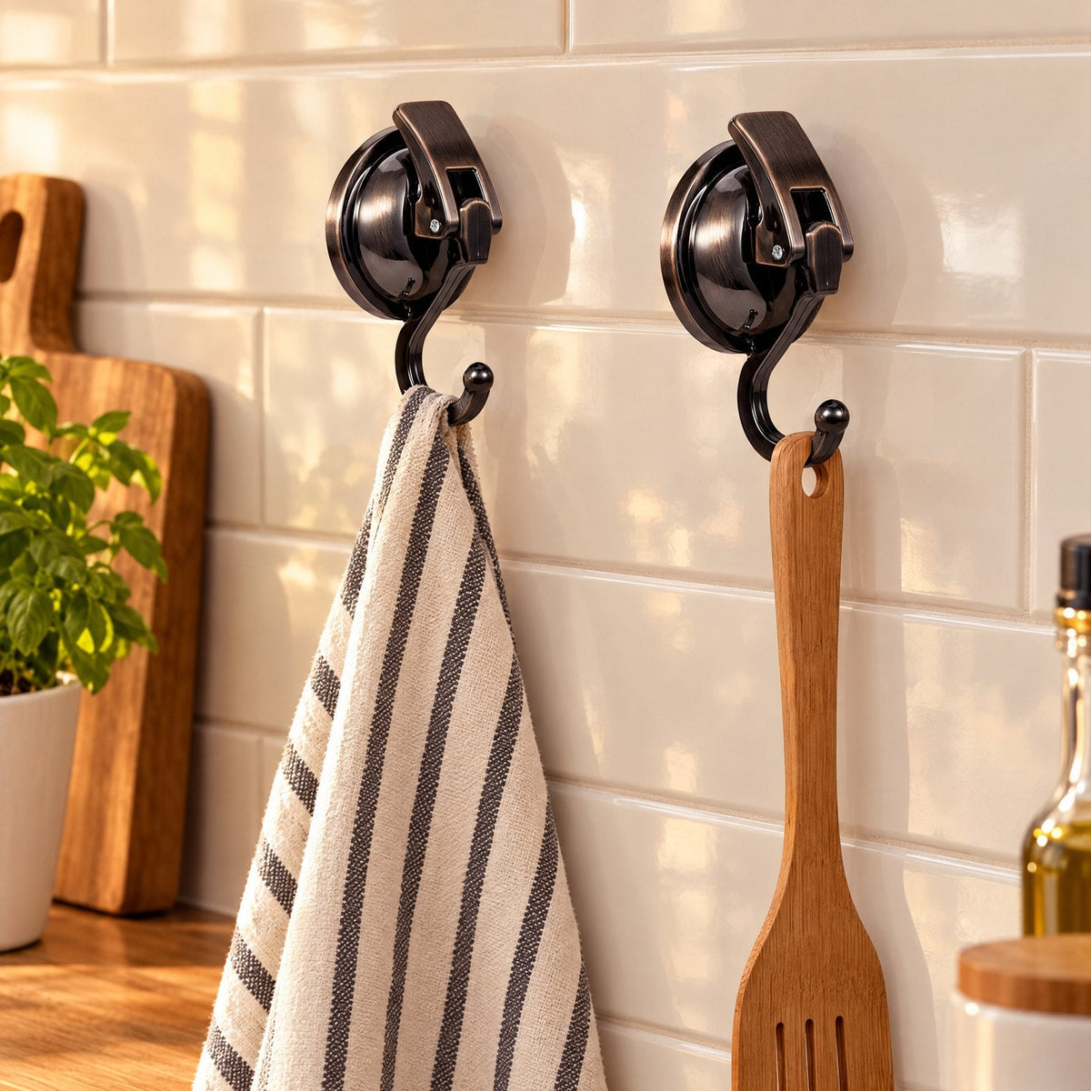 Heavy Duty Vacuum Shower Hooks at home