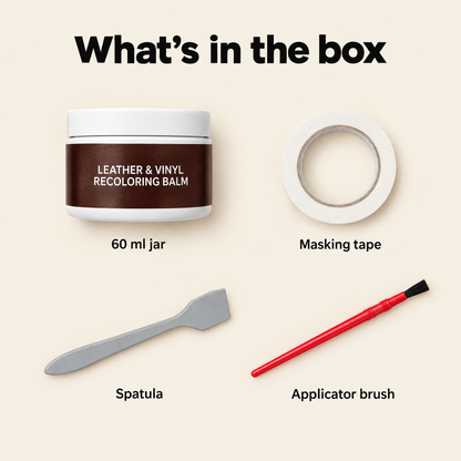 In the box: 60 ml jar, masking tape, spatula, applicator brush